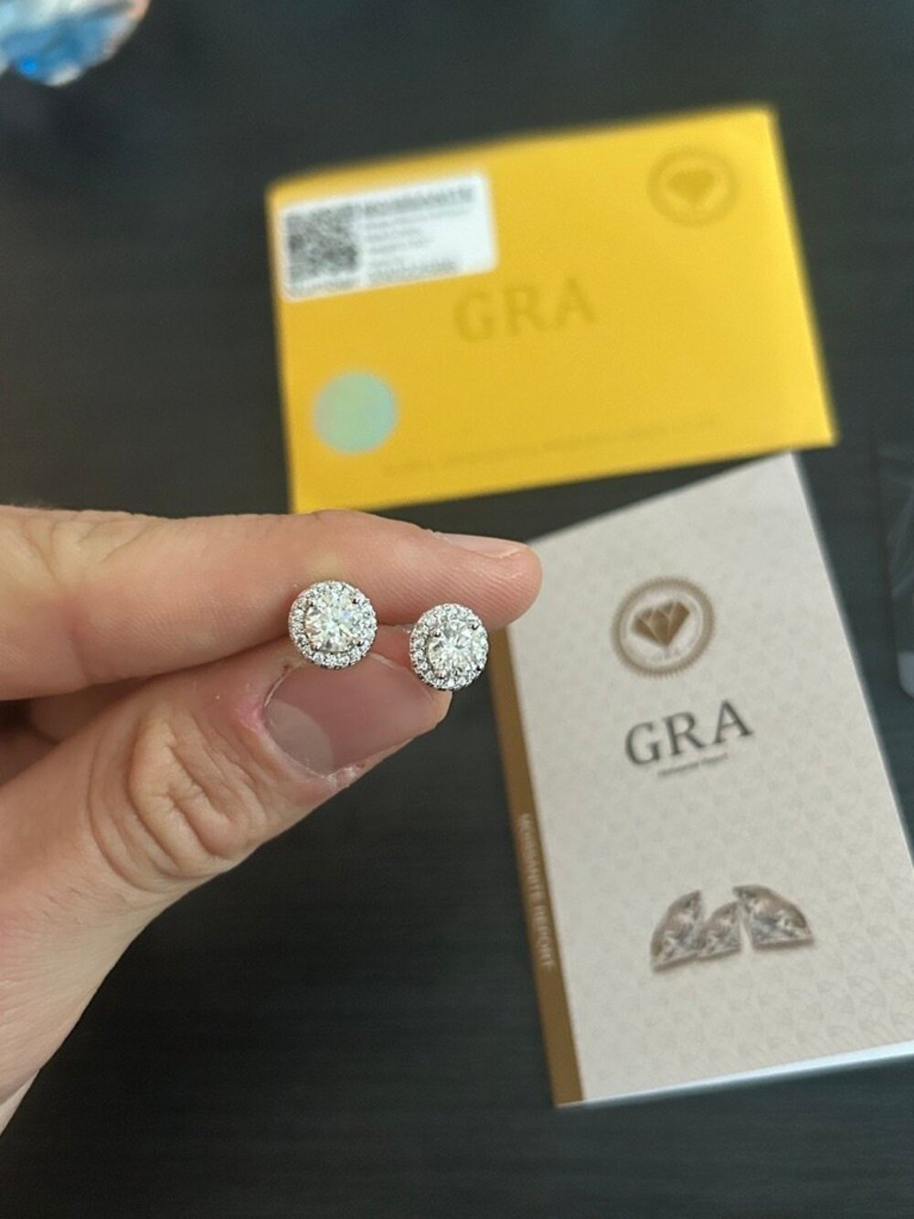 Womens Moissanite Halo Stud Earrings Silver 6mm GRA VVS1
